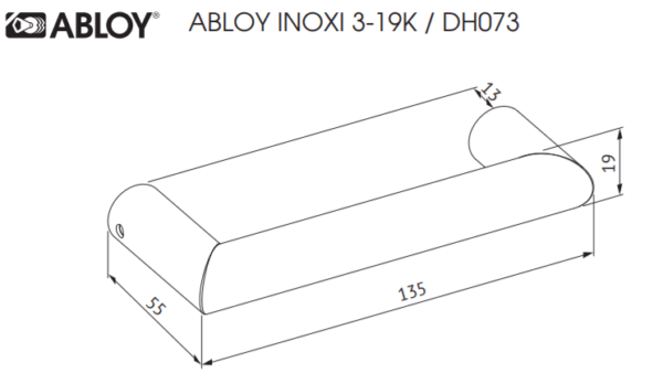 Abloy INOXI 3-19K ukselink mõõdud Palmett lukud