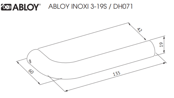 Abloy INOXI 3-19S ukselink mõõdud Palmett lukud