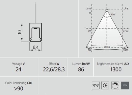 Beslag Design LED-laearmatuur 8104 Palmett Lukud