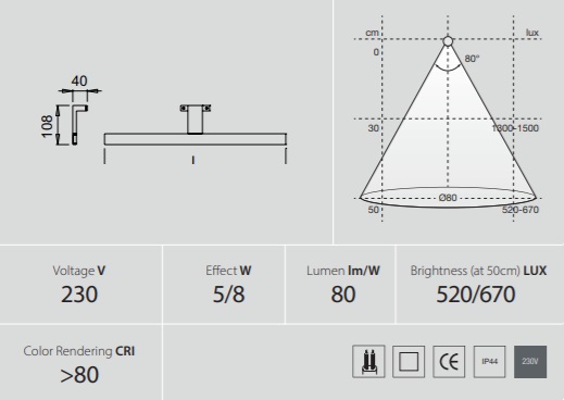 Beslag Design LED-armatuur Aalto Palmett Lukud