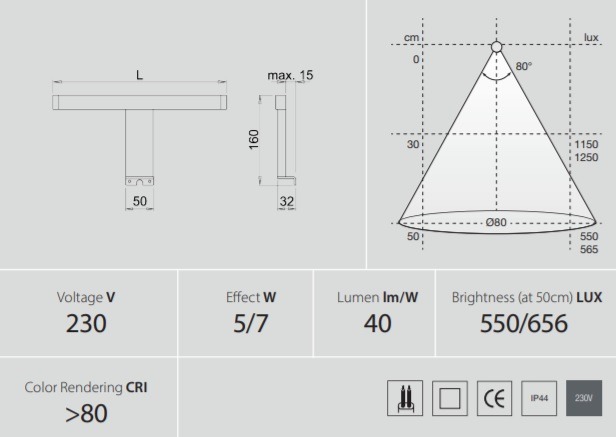 Beslag Design LED-armatuur Nite Palmett Lukud
