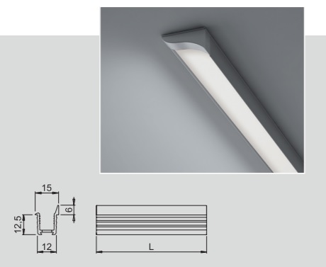Beslag Design LED-riba profiil Lab Palmett Lukud