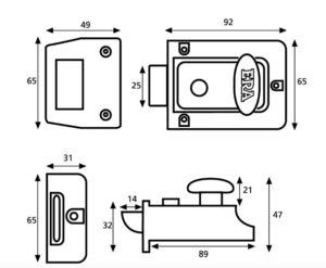ERA snepperlukk 40mm-Palmett-Lukud