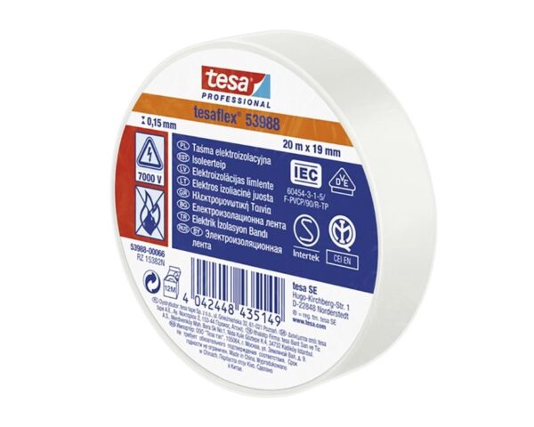 tesa® Professional 53988 tesaflex Electrical Insulating Tape, valge - Palmett lukud