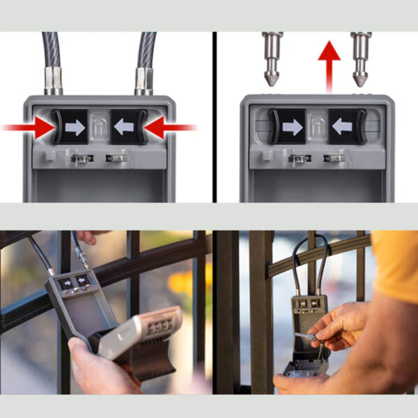Master Lock 5482 eemaldatava aasaga tabalukk-võtmekarp Palmett Lukud