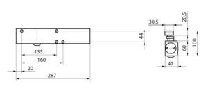 GEZE sulgur TS5000 EN 2-6 liugvardata joonis Palmett Lukud