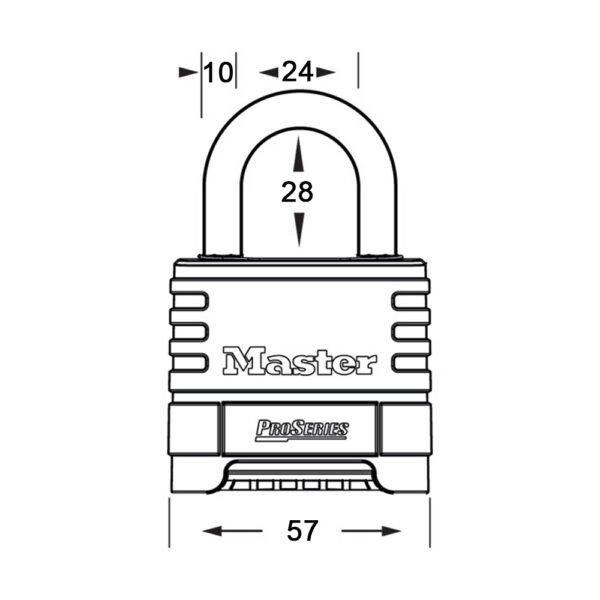 Master Lock koodiga tabalukk 1178D mõõdud Palmett Lukud