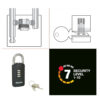 Master Lock koodiga tabalukk 656 Palmett Lukud