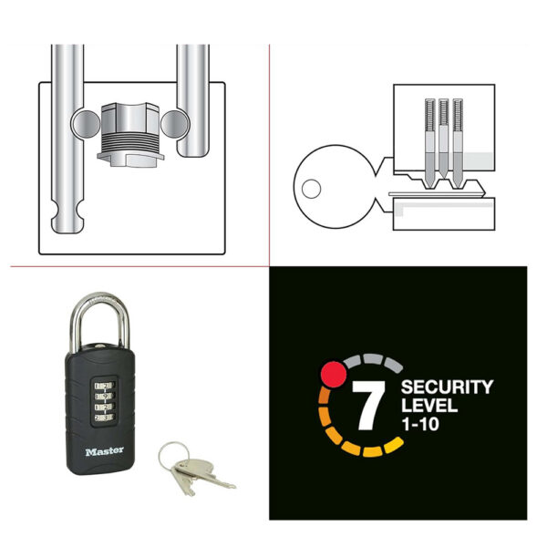 Master Lock koodiga tabalukk 656 Palmett Lukud