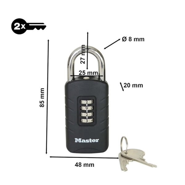 Master Lock koodiga tabalukk 656 Palmett Lukud