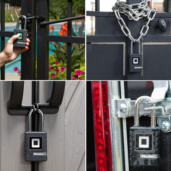 Master Lock sõrmejäljelugejaga tabalukk 4901 Palmett Lukud