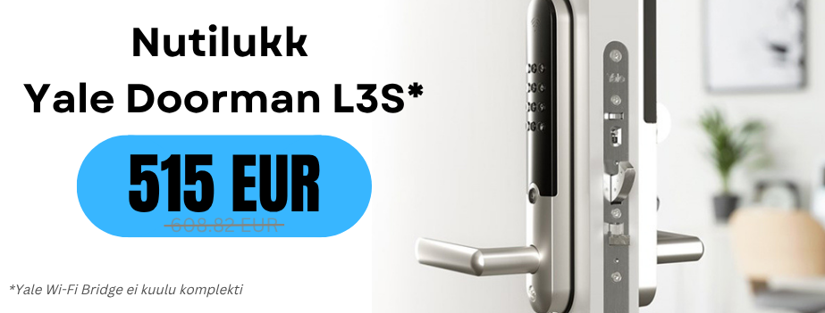 Nutilukk Yale Doorman L3S Skandinaavia versioon vaid 515 EUR