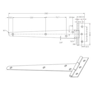 T-hing 260x81x30x1,5 mm