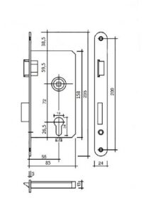 Valnes eurolukuraam 24 mm värvitud hõbe Palmett Lukud