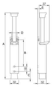 Dulimex uksetõkis jalaga Palmett Lukud