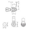 Euro-Locks mööblilukk 0233 15 mm Palmett Lukud