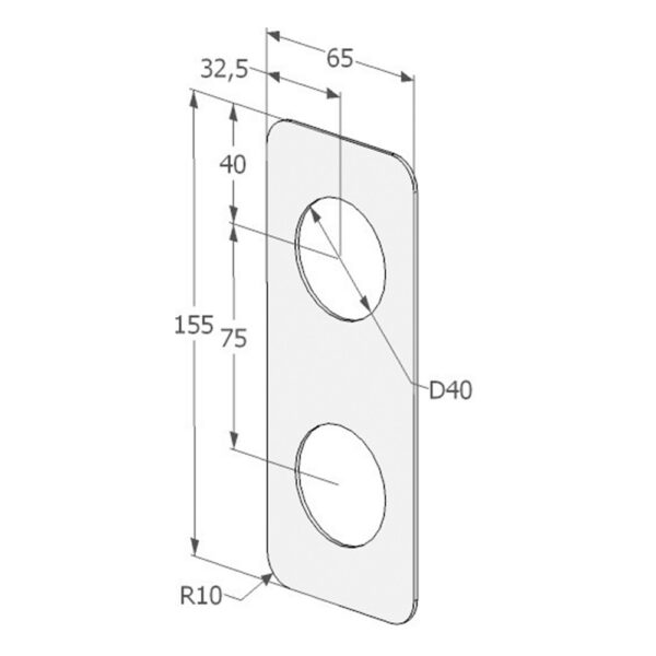 Abloy küljekatteplaat 4190 Palmett Lukud