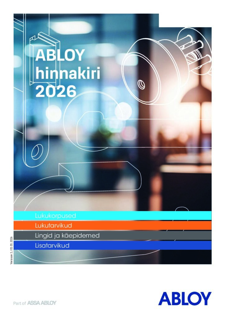 Varasema ABLOY hinnakirja 2026 esikaas