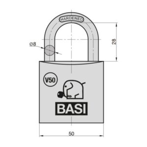 Basi tabalukk VHS V50 - 50 mm Palmett Lukud