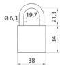 Yale tabalukk Y111S/38/121/1 Palmett Lukud
