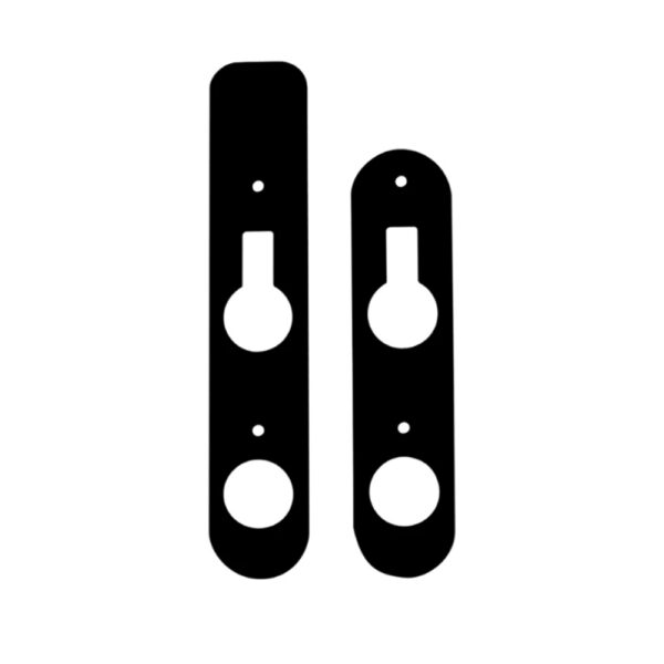 Yale Doorman L3S küljekatte plaadid sisemine 62x330mm, välimine 62x270mm Must Palmett Lukud