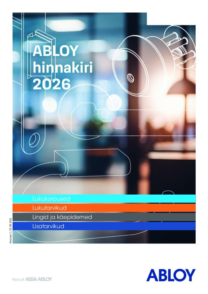 ABLOY toodete interaktiivse hinnakirja 2026 esikaas