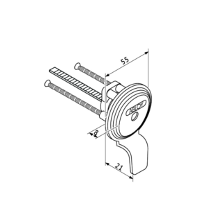 ABLOY 5190 pindluku võtmepesa tehniline joonis – Palmett Lukud